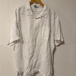 Tommy Bahama White Linen Short Sleeve Shirt